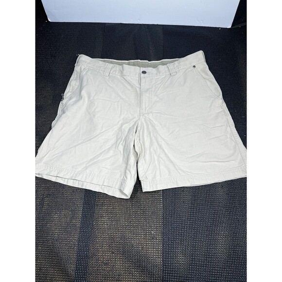 Mens Columbia Short 36w 8inseam Regular Fit‎ Beige Khaki Color - Picture 1 of 5